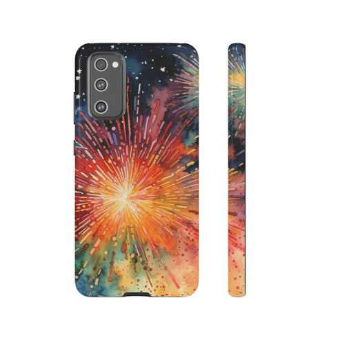 Summer Fireworks in Watercolor - Impact Resistant Phone Case